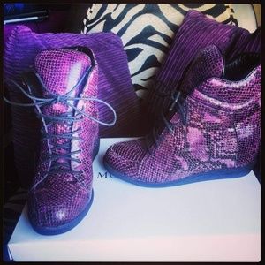 Modern Vice python sneaker wedges